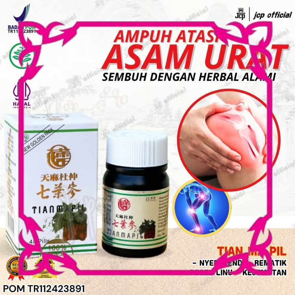 PASTI ORI Seven Leave Ginseng [Tian Ma Pil BPOM] Original 100% Obat Rematik Asamurat Pegal linu nyer