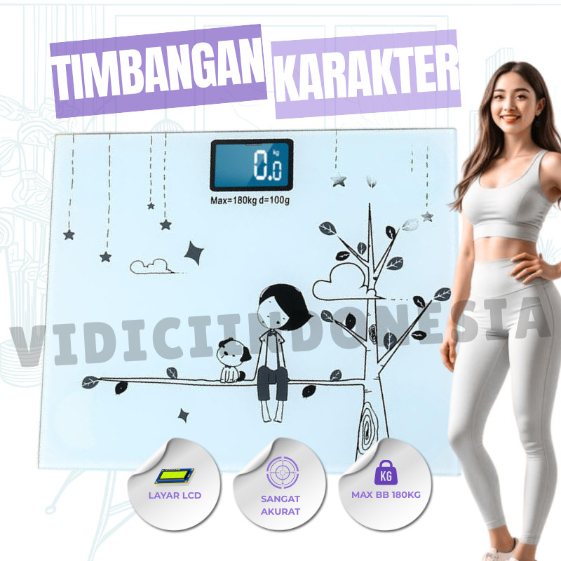 Timbangan Badan Digital Karakter Lucu / alat menimbang timbangan digital