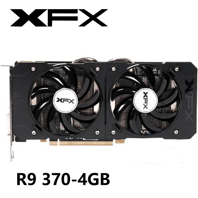 XFX Video Card R9 370 4GB 256Bit For AMD Radeon R9 370X 370 4GB Graphics Cards GPU Desktop PC Gaming