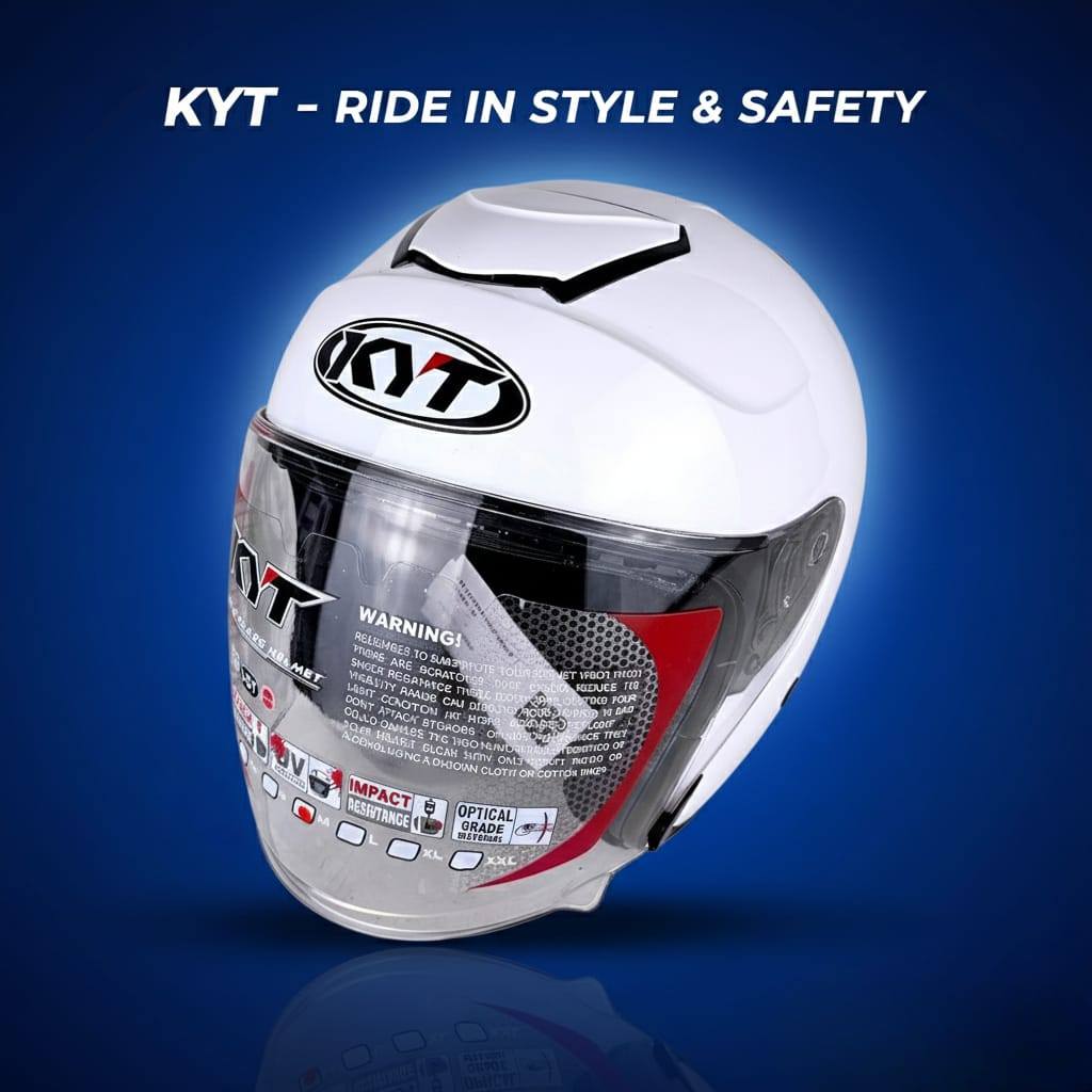 Helm Kyt Kyoto Polos Solid  Helm Kyt Half Face Kyoto ORIGINAL SNI