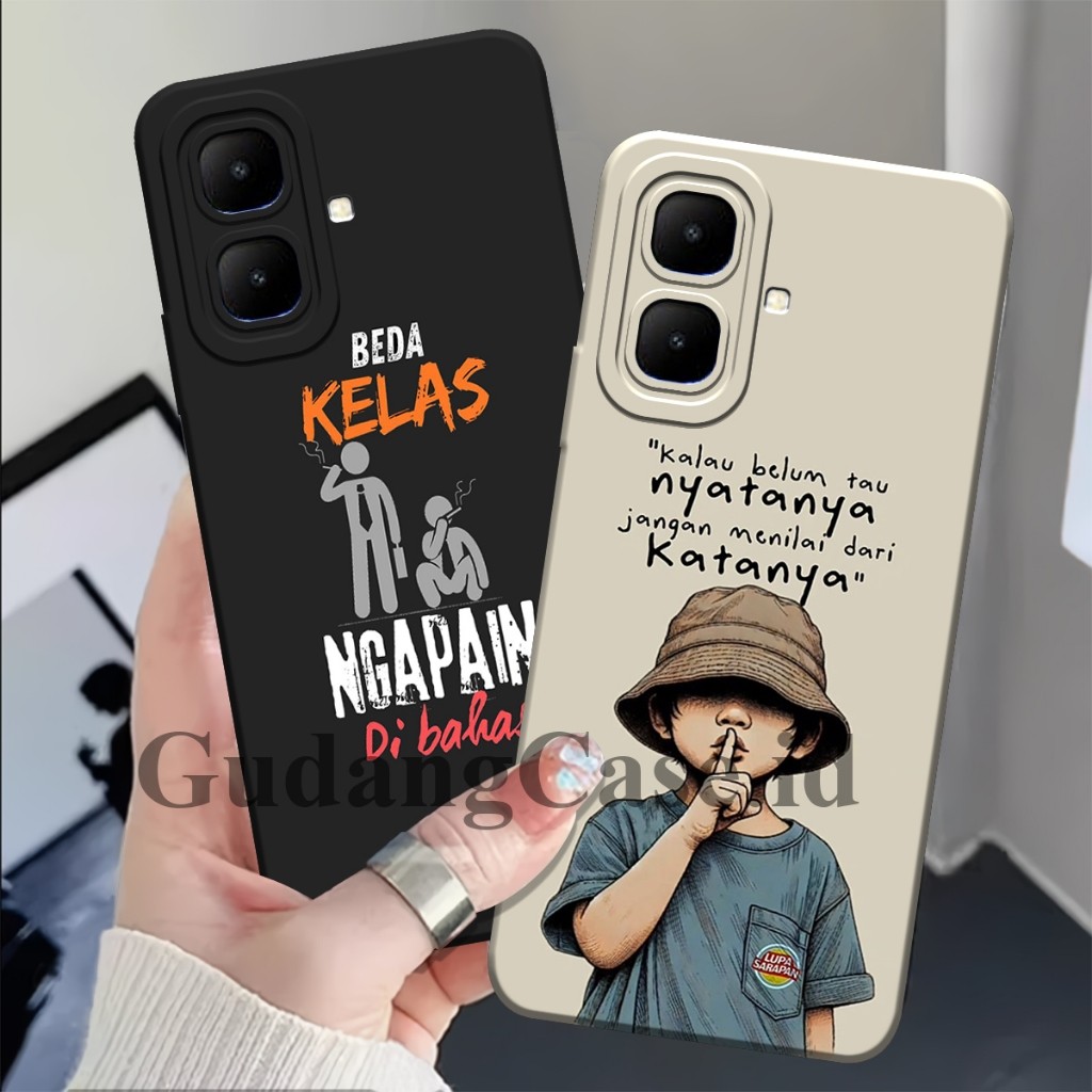 Casing Infinix Smart 10 Plus / Smart 10 / Smart 10 HD / Spark Go 2 Case Procamera Motif Kata Keren R