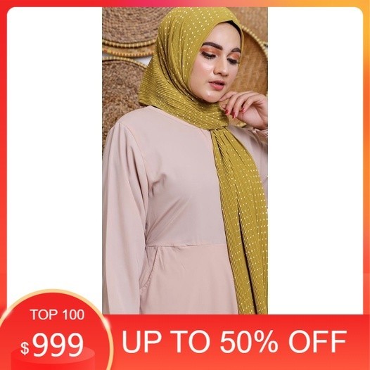 Pashmina Plisket Lidi Full Polkadot Ceruty Babydoll