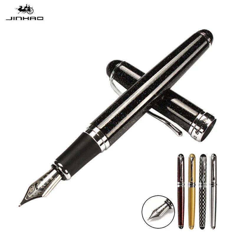 Jinhao X750 Classic Style Silver Clip Metal Fountain Pen 0.5mm Nib Steel Ink Pens for Gift Office Su