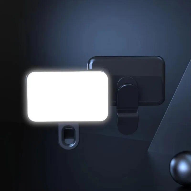 Lampu LED Mini Clip-on untuk Selfie dengan Baterai untuk Smartphone IPhone Samsung Huawei Xiaomi Lam