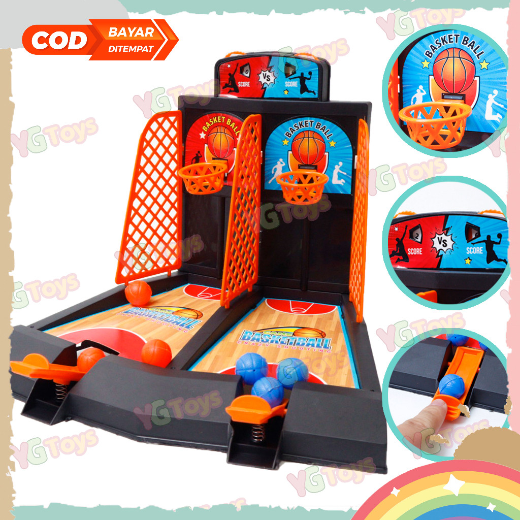 YGtoys Mainan Basket Ball Shooting Board Game Basketball Crazy Shooting Game