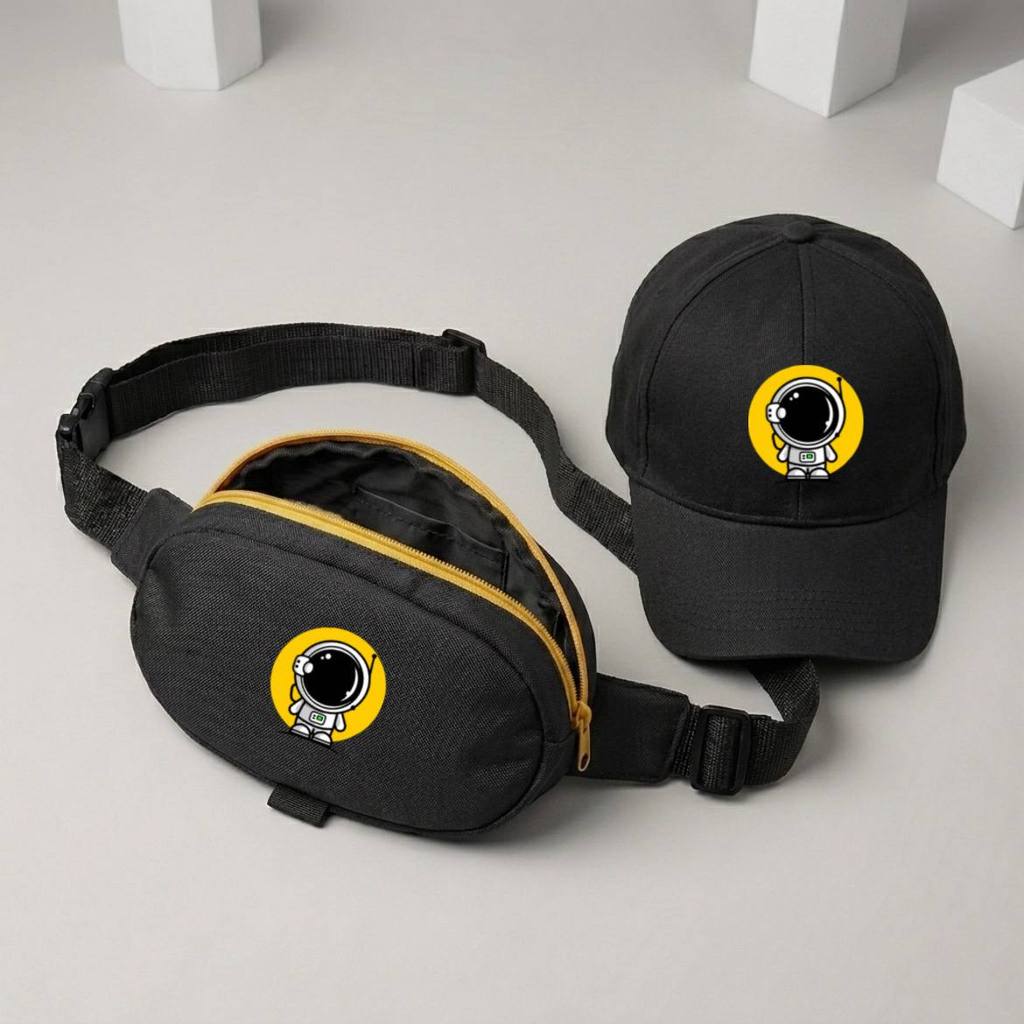SHIRAZH - Tas Pinggang Anak Laki Laki Motif Batman Minion Astronout