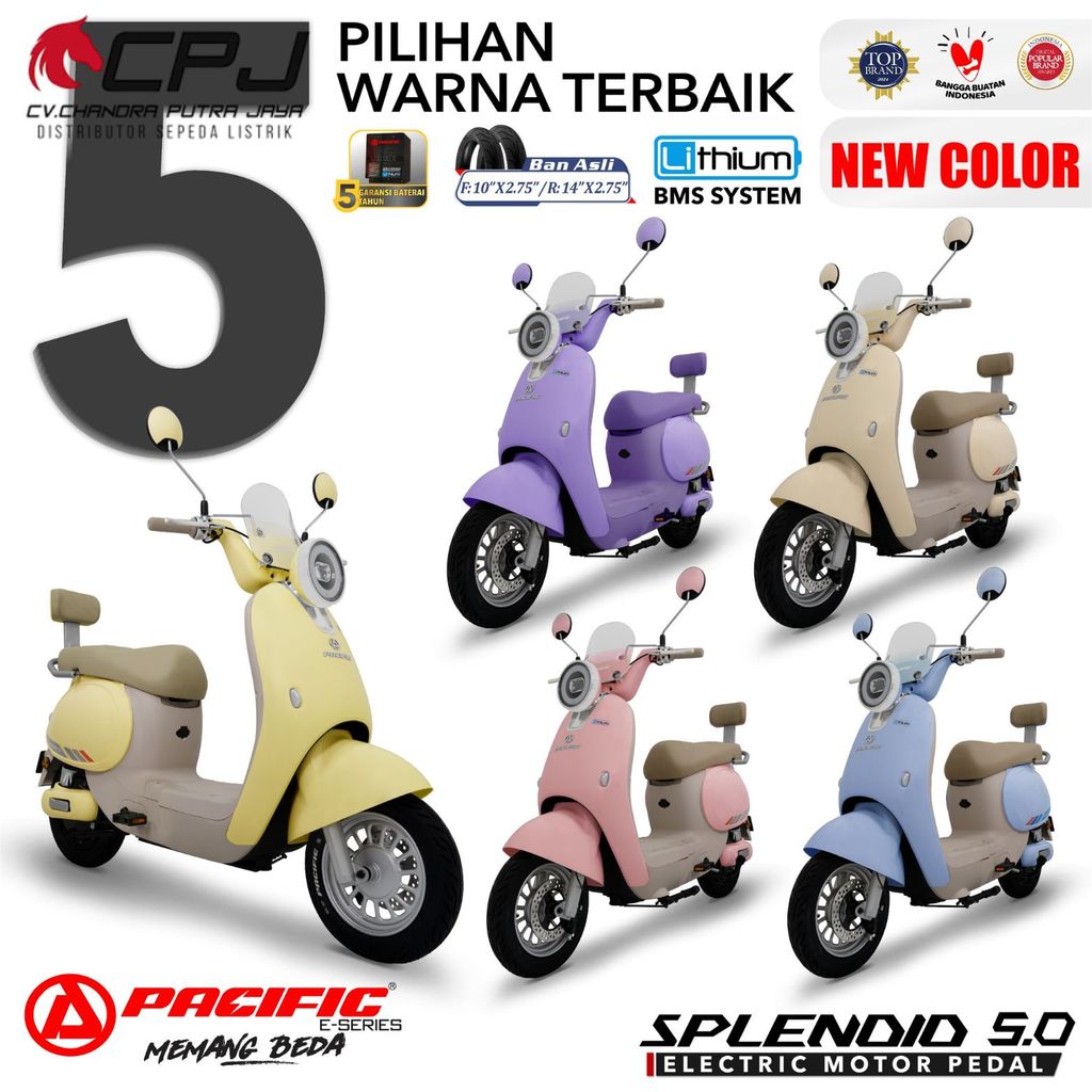PACIFIC SPLENDID 5.0 Lithium sepeda listrik pacific splendid garansi resmi 100% original