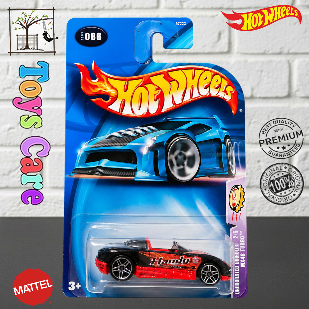 Hot Wheels MX48 Turbo Hitam Card Lawas