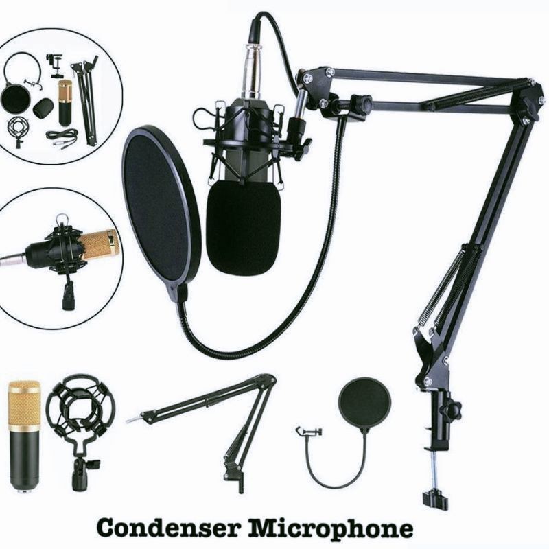 Mikrofon Condenser BM-800 alat Untuk rekaman Studio, Musik dan Karaoke Termurah