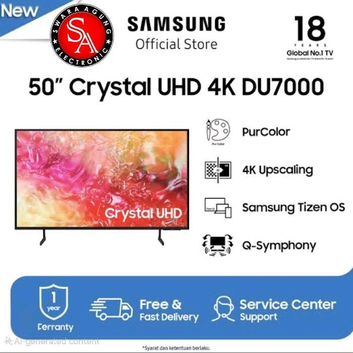 Led UHD Smart TV 50 Inch Samsung Type: 50DU7000 -2025 (Khusus Daerah Medan)