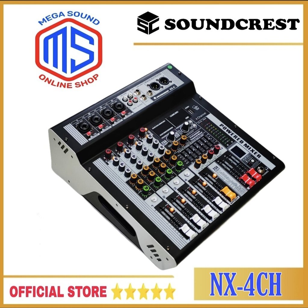 Power Mixer 4 channel Soundcrest 2x450W