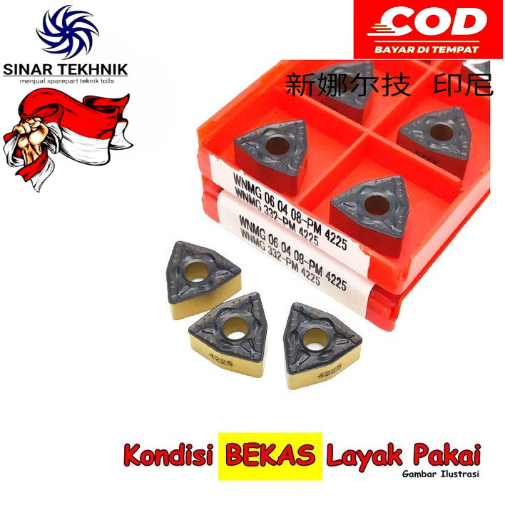 Insert WNMG06 WNMG08 Bekas Insert WNMG Bubut Widia Mata Bubut Gratis 1 Holder Insert WNMG 06 WNMG 08