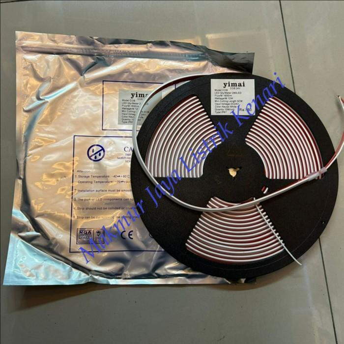 Yimai Led Strip COB 24V Silicon 10M Natural White - Putih/6000K