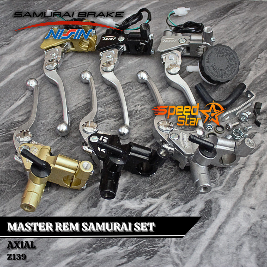 Master Rem Atas Kanan Kiri Nissin Samurai 13 MM Master Rem Nissin Samurai Axial Gold Grey Black