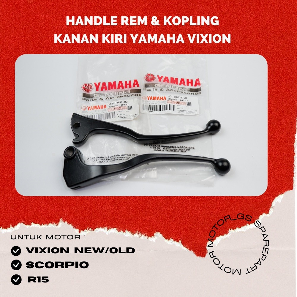 ori Handle Rem  Kopling Kanan Kiri Yamaha Vixion New - Vixion Old - Scorpio   - 3C1 original premium