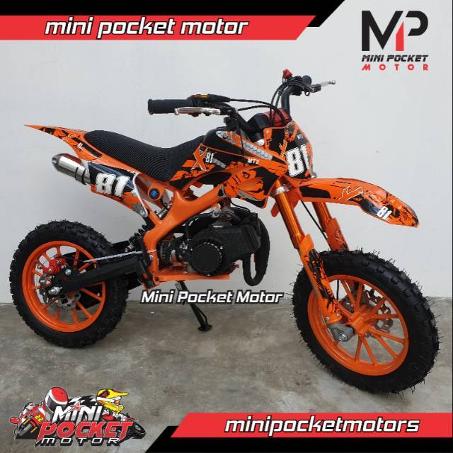 Motor Mini Trail MT2 Trail Mini X81 50cc Mesin Tarik Automatic