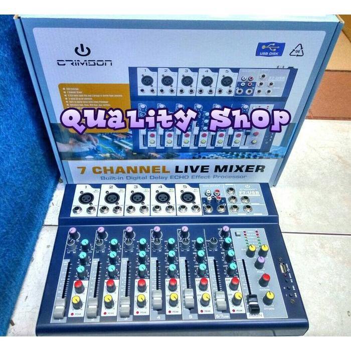 mixer crimson 7 Channel live mixer F-7 usb effect vocal