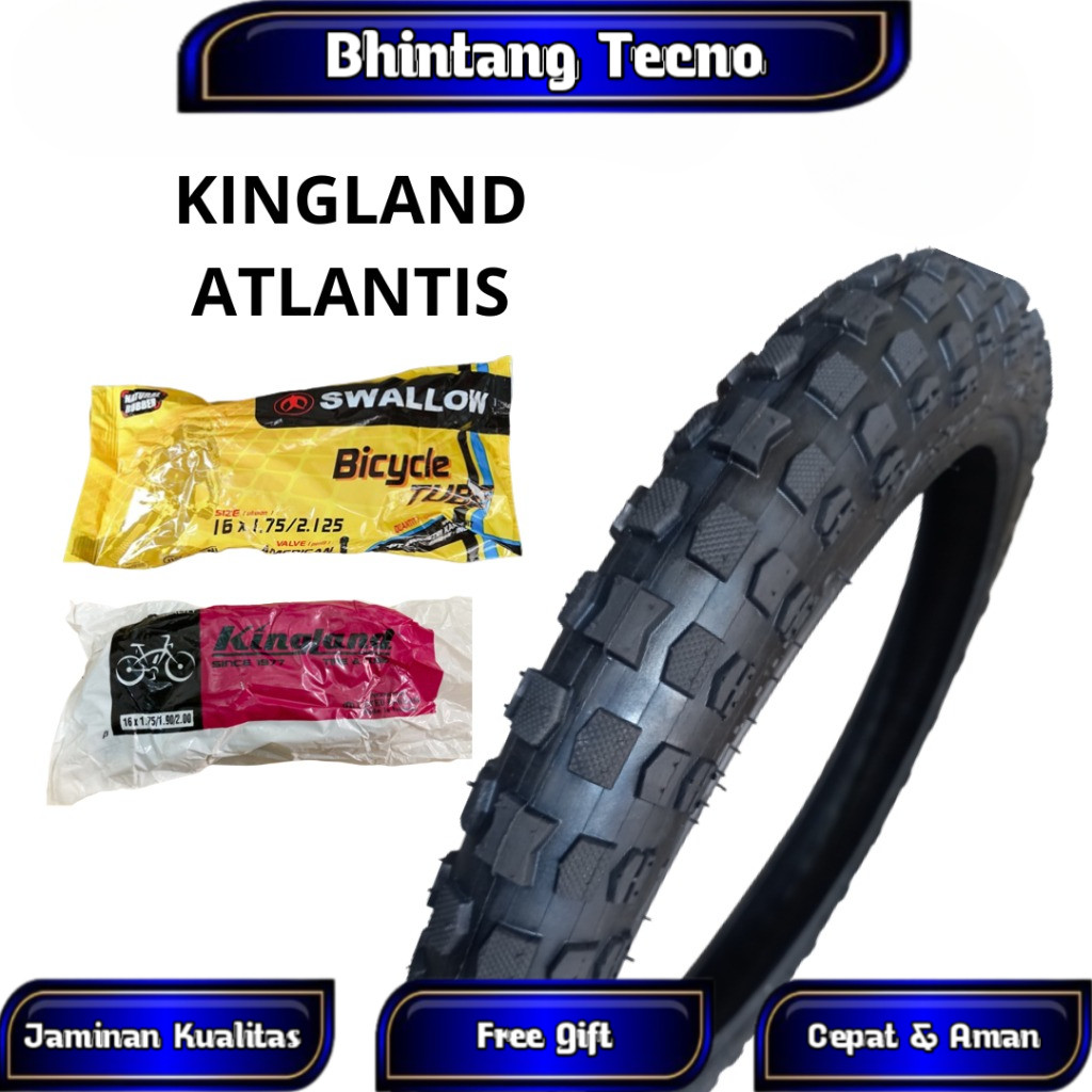 BAN LUAR 16 x 2.125 KINGLAND ATLANTIS BAN LUAR SEPEDA 16 BAN LUAR SEPEDA ANAK UKURAN 16