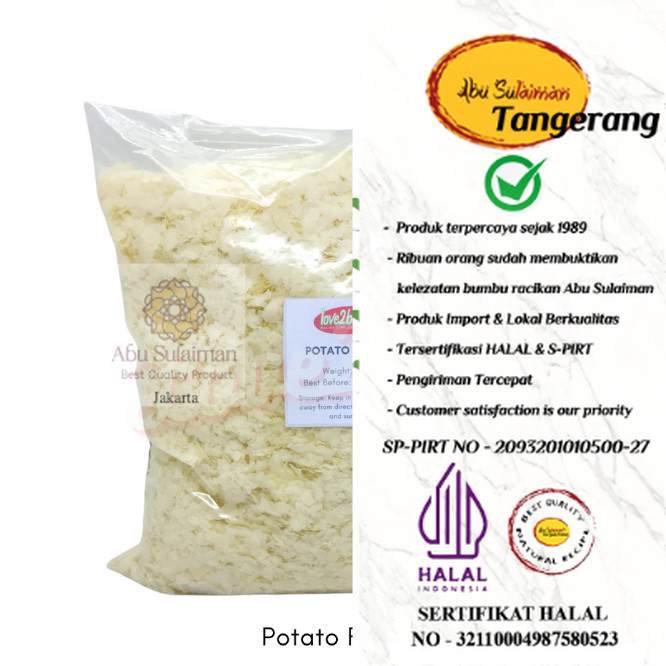 Potato Flakes 1 kg Tepung Kentang  Kentang Bubuk Instan  Mashed Potatoes  Potato Powder  Potato Flou