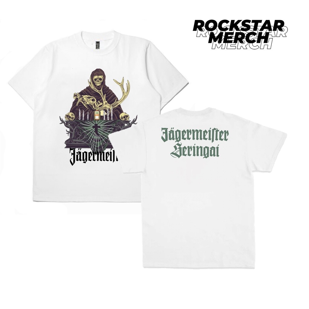 T-shirt Band Seringai X Jagermeister White