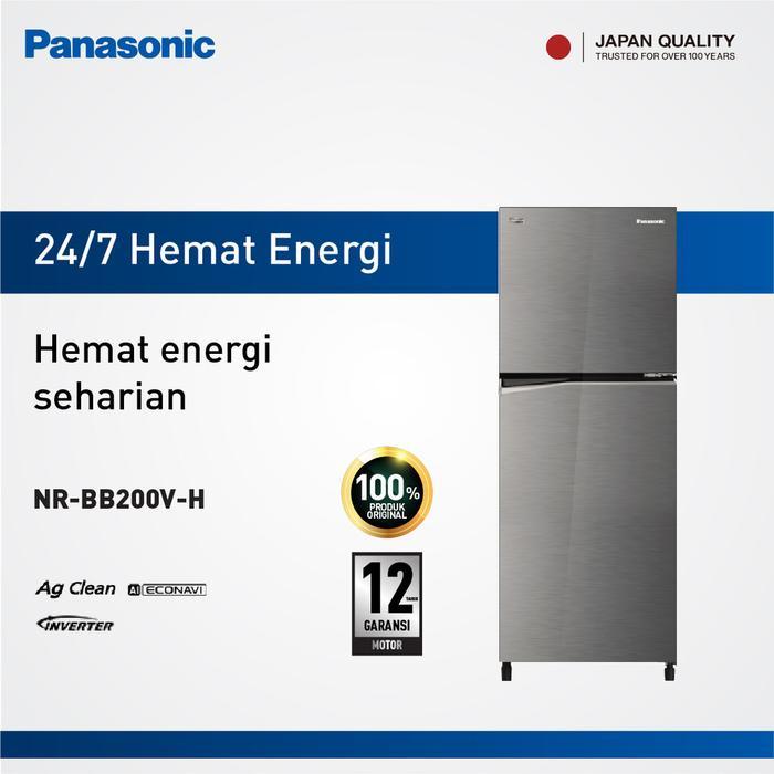 Panasonic NR-BB200V-H Kulkas 2 Pintu [196 L]