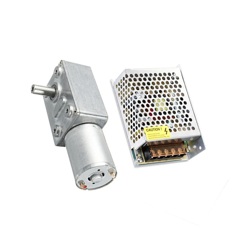 JGY370 Geared Motor 12V 24V Low Speed Large Torque jgy370 Bracket + Controller + Power Reversed Redu