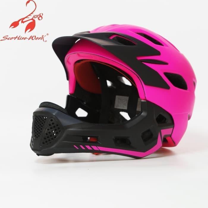 helm sepeda breathable full face