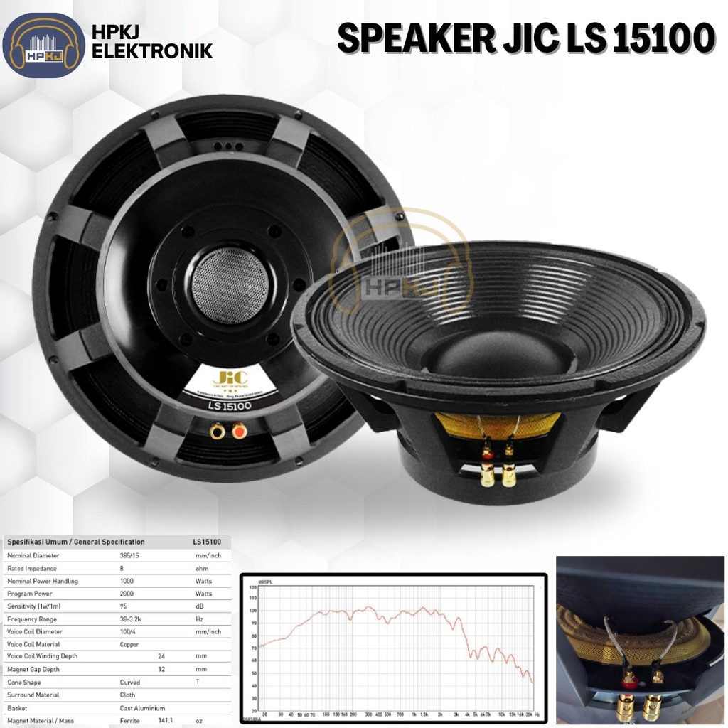 SPEAKER KOMPONEN JIC 15 INCH LS 15100 Speaker JIC LS 15100 LS15100 15INCH