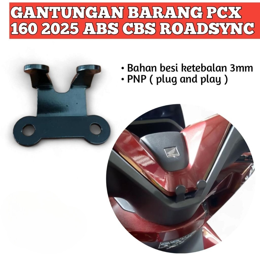 Gantungan Barang PCX 160 2025 ABS CBS RoadSync - Cantolan Barang PCX - Cantelan Barang PCX - Cantola