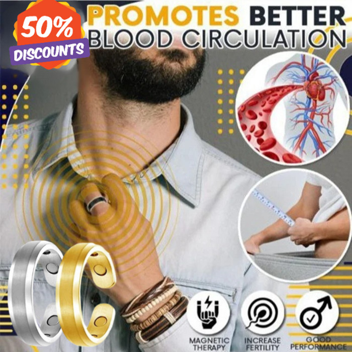 COD/Kirim Dalam 24 Jam Cincin Kesehatan Magne/Cincin Magnet Terapi Kesehatan Pijat Jari Magnetic Rin