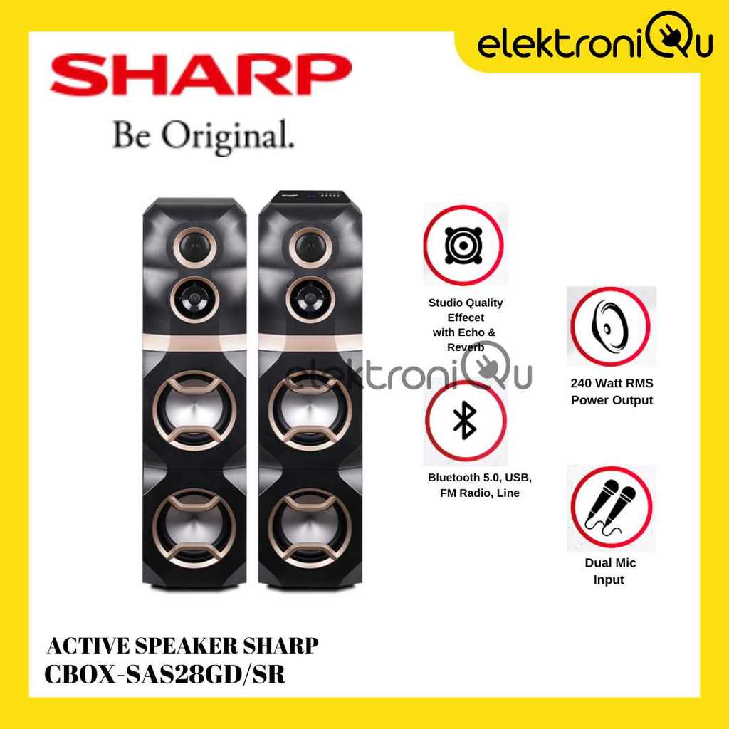ACTIVE SPEAKER SHARP CBOX-SAS28GD/SR STEREO ACTIVE