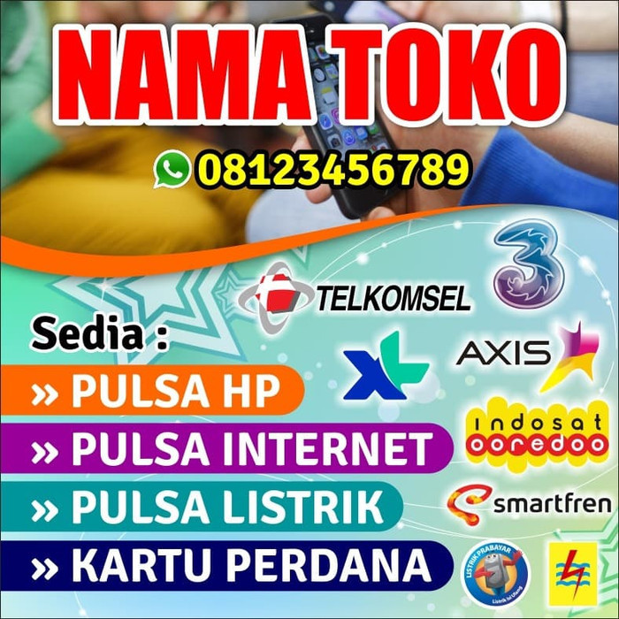 cetak spanduk banner konter / spanduk hp / spanduk murah / spanduk konter / banner konter pulsa / ko