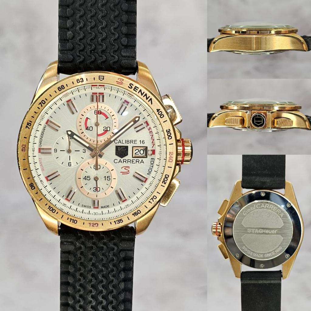 HEUER CALIBRE 16 LIMITED EDITION CHRONOGRAPH JAPAN QUARTZ MOVEMENT DIAMETER 4,2CM