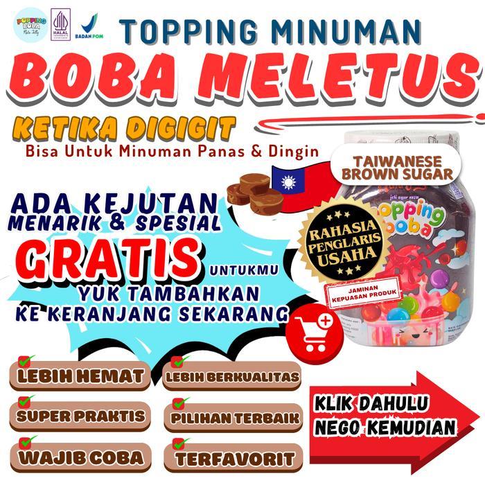 Popping Boba Rasa Brown Sugar 500 gram | Topping Minuman