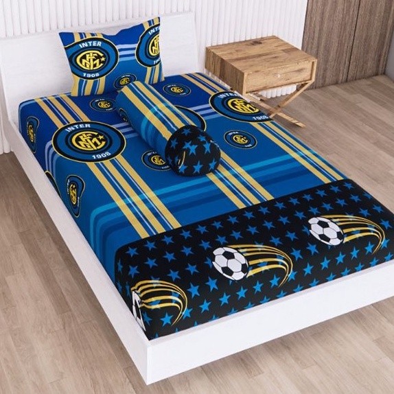 PROMO SPREI INTER MILAN MOTIF BOLA NO 1 UKURAN 180X200 BAYAR DI TEMPAT