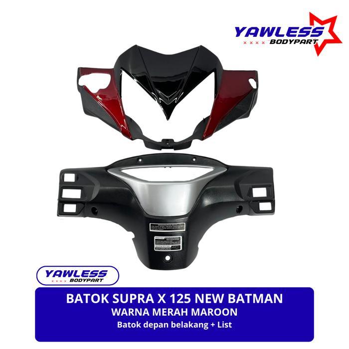PROMO batok supra x 125 Batman warna Merah + Reflektor supra x 125 / batok lampu supra x 125 - D.B+L