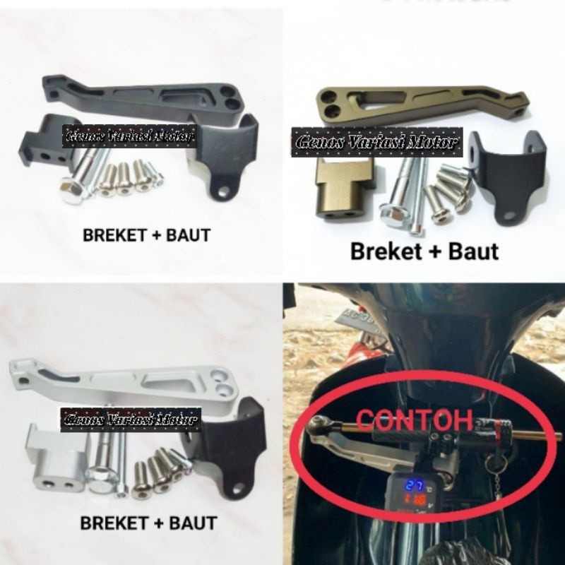 Surya|| Breket stabiliser breket stering dumper tengah motor matic & bebek cocok buat stabilizer pen