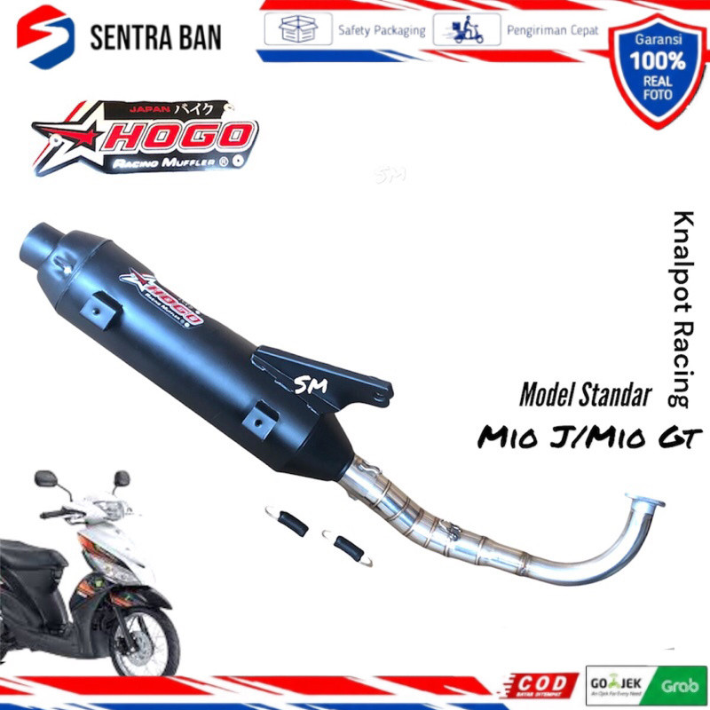 Knalpot standar racing mio j mio gt hogo leher stainless steel ngebas adem
