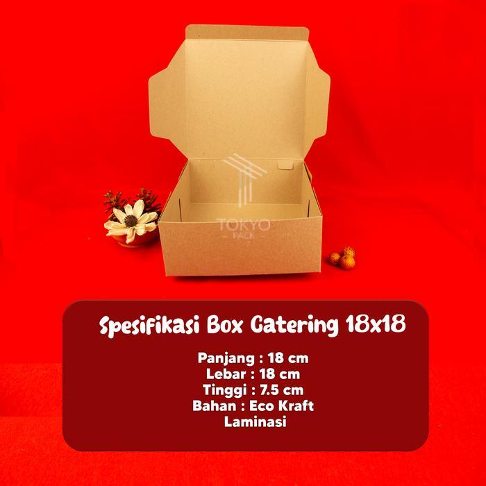 [ISI 100PCS] DUS NASI 18X18 /KATERING BOX/DUS KATERING TEBAL - Menyatu (L), MIKA