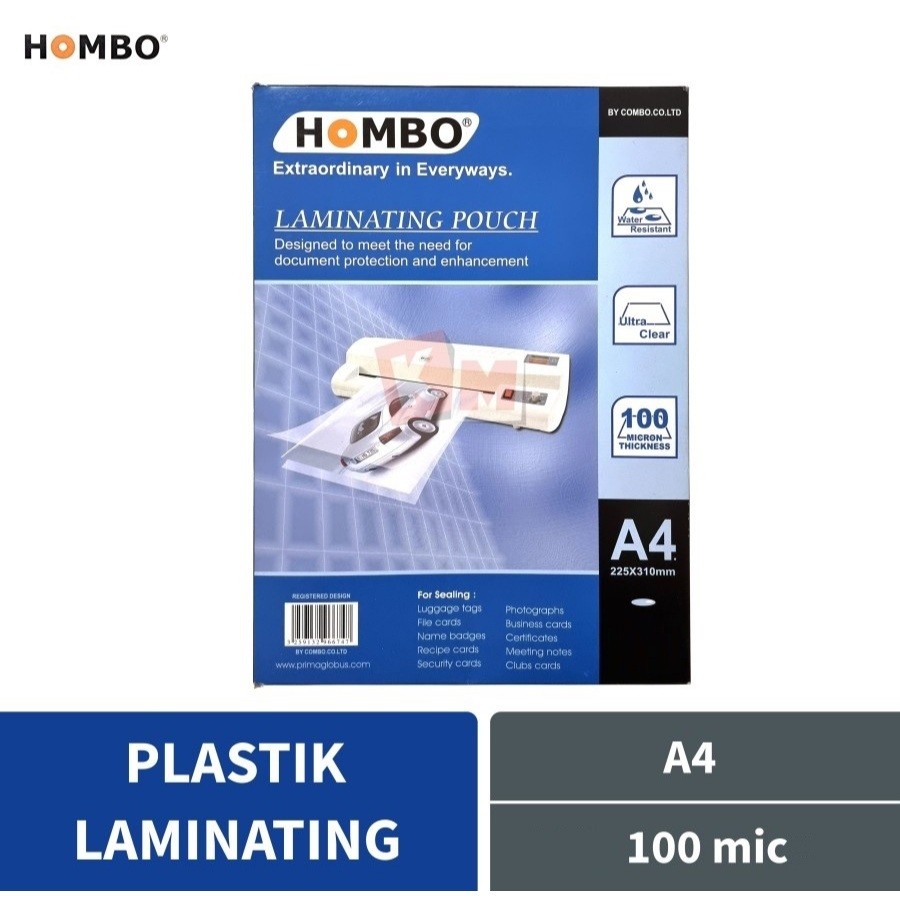 Plastik Laminating / Plastik Laminasi / Laminating Film Ukuran A4 Hombo / Laminating Pouch