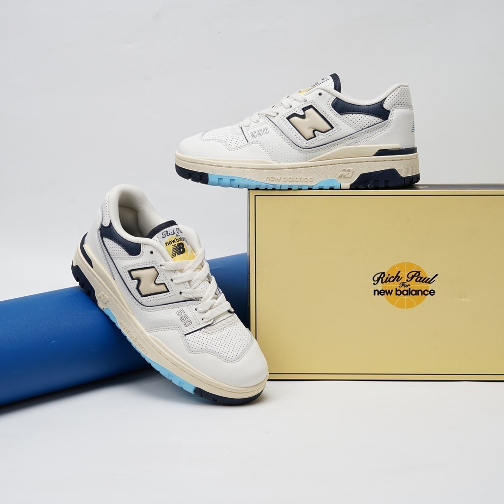New Balance  550 Cream Yellow Blue X Rich Paul