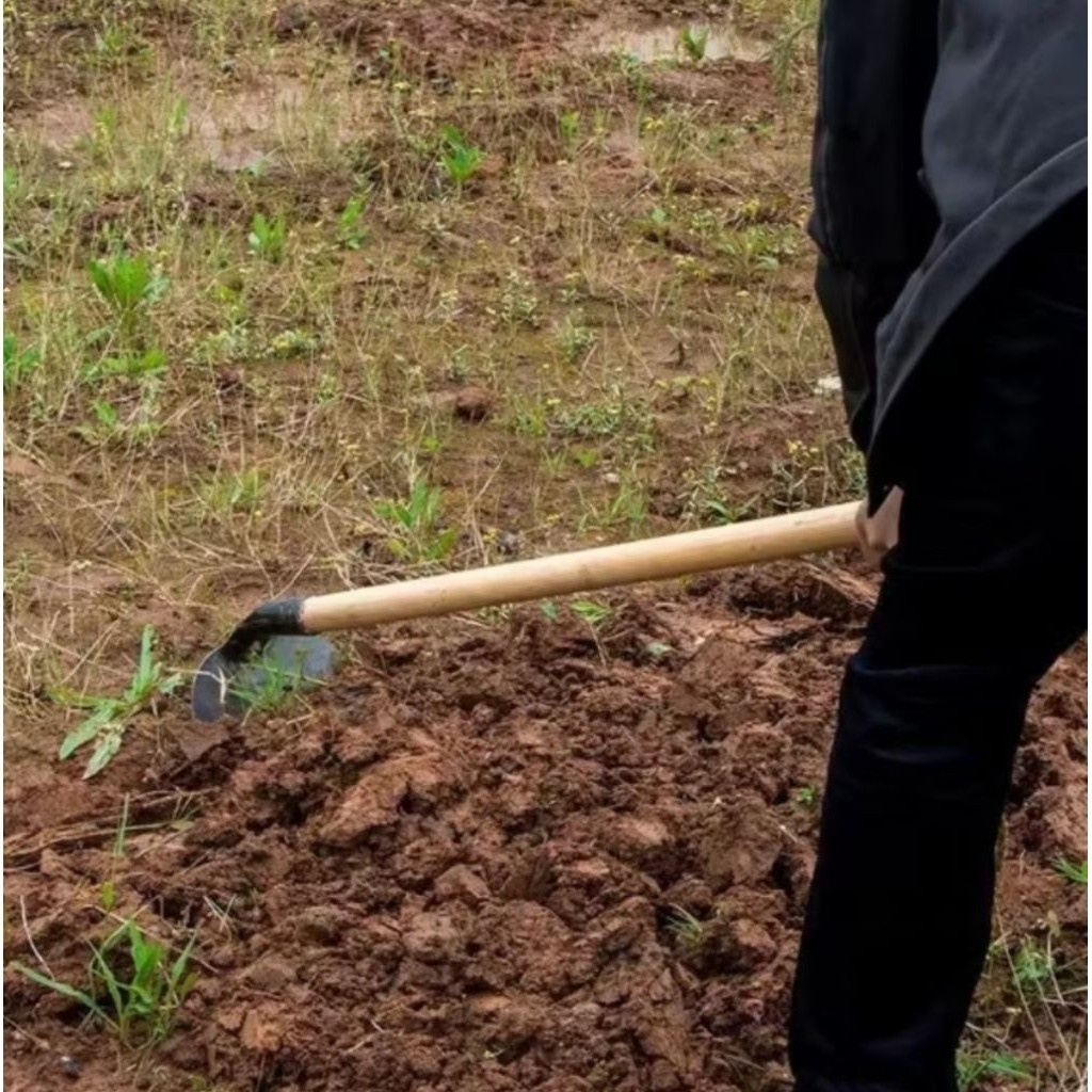 ALAT Pertanian CANGKUL BAJA + GAGANG Alat Tani Pengiriman Cepat Cangkul Kepala Pengganti Baja TamanC