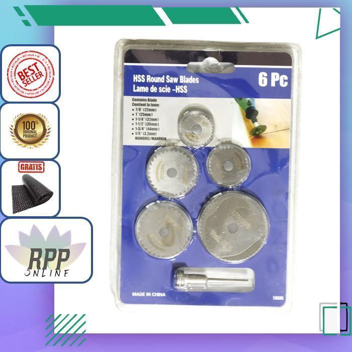 Mata Bor Potong Gergaji Mini HSS Circular Saw 6 pcs Mata potong gergaji mini grinder / bor