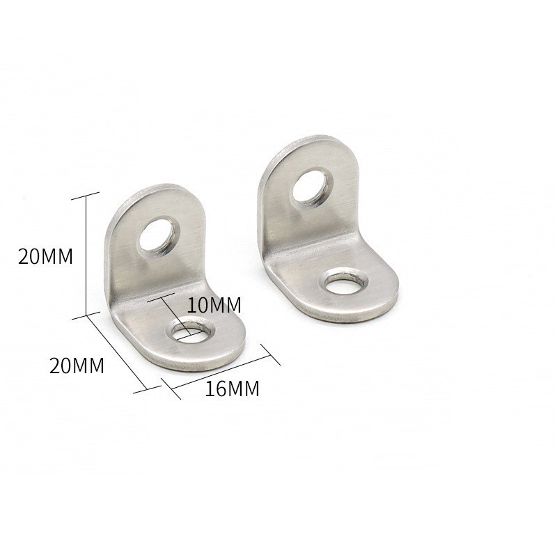 Tokofinaaaa 20Pcs Siku L+80 Pcs Sekrup Siku L Stainless Steel/Plat Siku L /Bracket Siku Penyangga