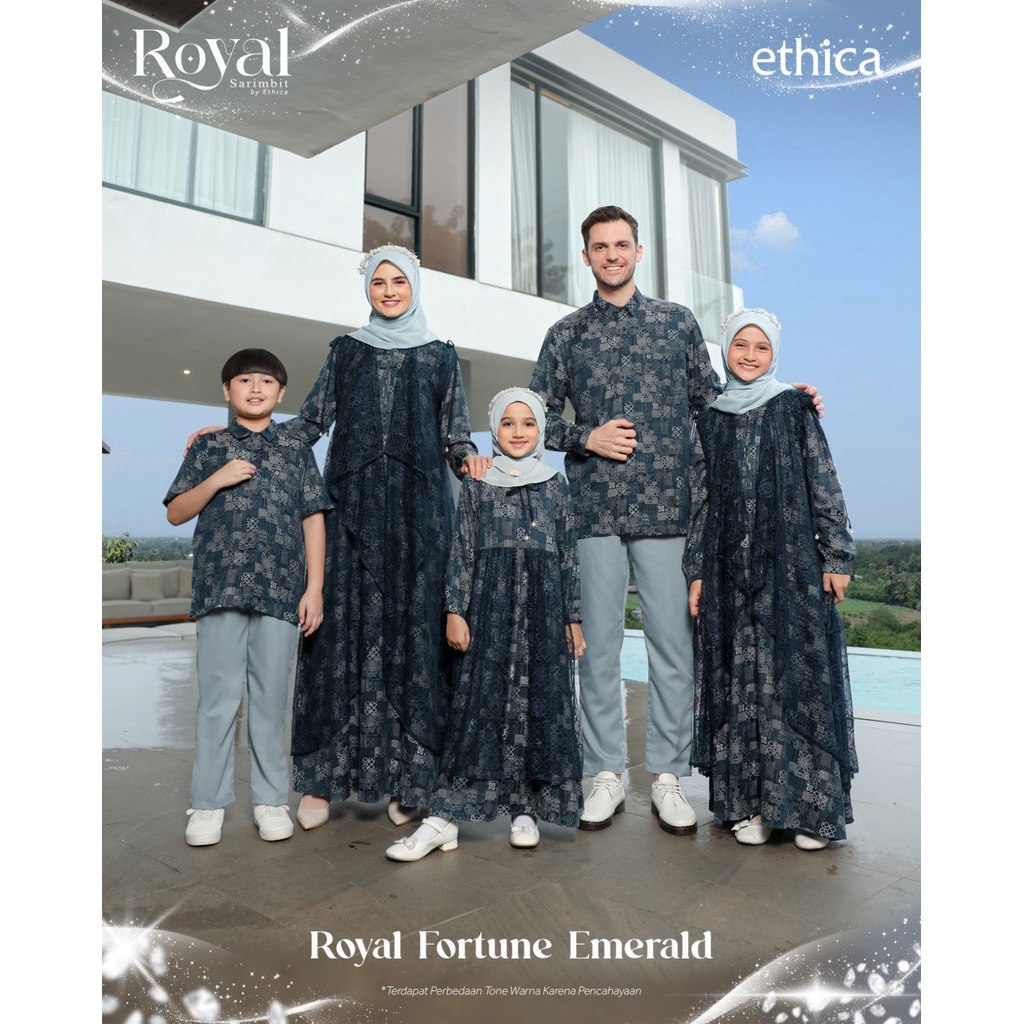Ethica Sarimbit Royal Fortune Emerald 2026 Kahfi 388 Kids 286 Kagumi 370 Kids 197 Gamis Kemeja Motif