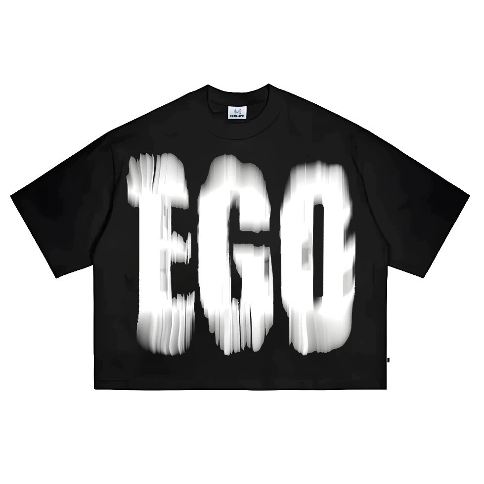 T-Shirt Longgar Korea Fashion - Atasan Kasual Pria & Wanita, Dyras Black