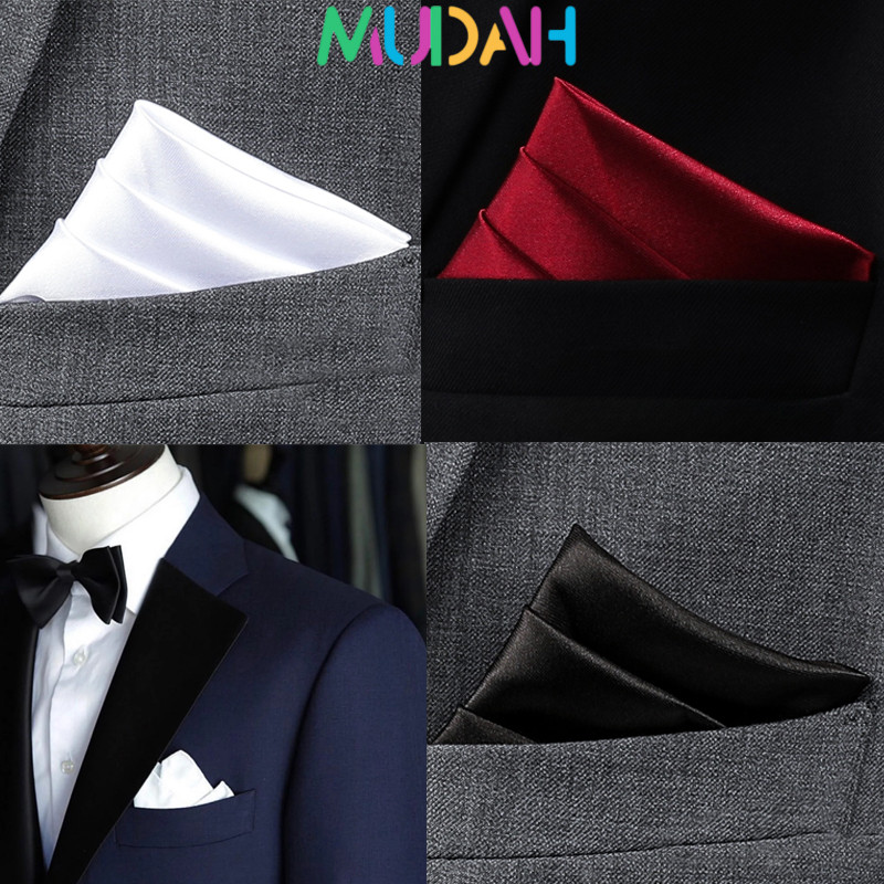 Sapu Tangan Jas Segi Empat/Saku Tua Polos Silk/Sapu Tangan Jas Terlipat