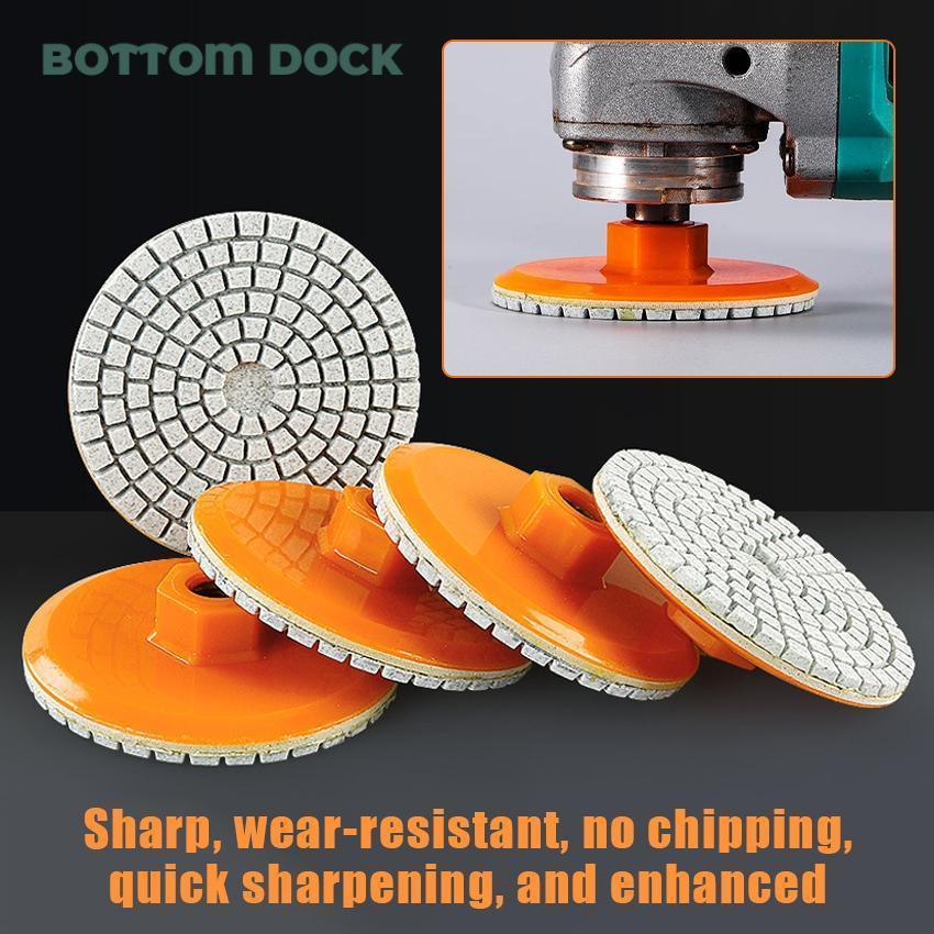 Diamond Polishing Pad Mata Poles Granit Marmer Batu Alam 50-1000# Velcro Basah Tanpa Base Pad untuk 