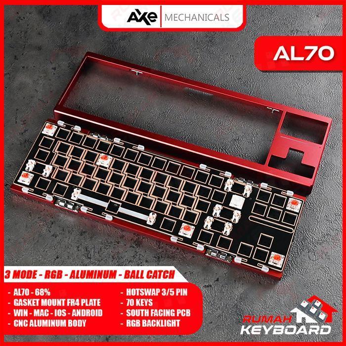 AL70 - 68% - 3 MODE - GASKET - SOUTH RGB  - ALUMINUM - BALL CATCH - BAREBONE - MECHANICAL KEYBOARD -