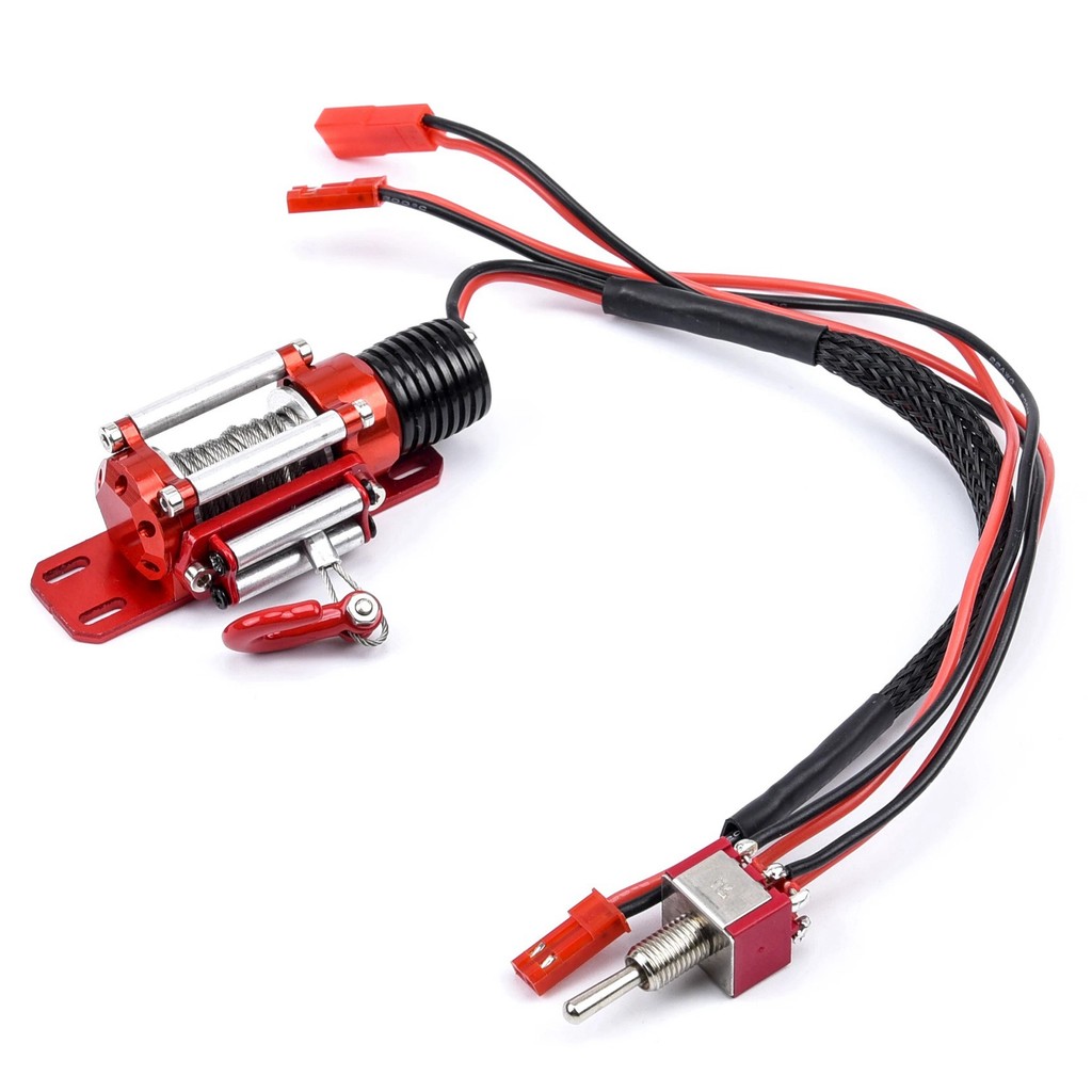 N69RMetal Winch 110 Crawler Winch Wireless Remote Controller Receiver For 110 RC Crawler Truck Axial